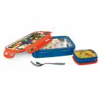 Milton Steely Prime Insulated Inner Stainless Steel Big Tiffin Box, 500 ml, with Inner Container, 100 ml and Spoon, Blue | Food Grade | Easy to Carry | Easy to Clean | Leak Proof | School Lunch Box