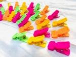SHOPITECH 48 Pcs Mix Color Plastic Cloth Hanging Clips Clothes Pegs for Drying