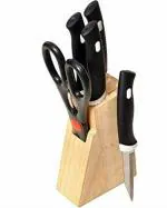 Jalaram ExportsE Stainless Steel Knife Set Kitchen Knife Set with Wooden Stand