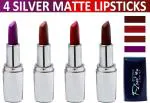 OUR BEAUTY Multicolor 100% Veg And Long Stay Soft Matte Lipstick Combo 13, 16 G (Pack Of 4)