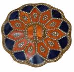 PRABHUVATI FASHION Laddu Gopal Poshak Fancy Dress Kanhaji Dress Thakor ji Dress New Beautiful Designer Vastra (Orange with Blue Border, 0 Number)