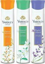 Yardley Imperial sandalwood, English Lavender (with free gold plated earings) and Imperial Jasmine, Combo of 3, 150ml each