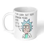 Akipi Im Sorry but Your Opinion Means Very Little to me Rick and Morty Fan Ceramic Coffee Mug