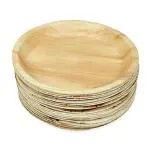 Crazy Sutra Eco-Friendly Disposable Round Areca Palm Leaf Plates - 10 Inch Diameter(Pack of 15pc)