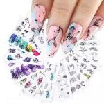 GOLD MAX 3D Nail Art Sticker (Sheet Of 12 ) RANDOM COLOR & DESIGN