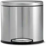 OPR Stainless Steel Plain Pedal Dustbin with Lid And Bucket, Trash Can for Home, Bathroom, Outdoor, Indoor, Kitchen, Bedroom, Office with Lid - (8 x 13 Inches, 8 L, silver)