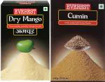Everest Spices Combo| Dry Mango Powder 100 Gm+ Cumin Powder 100 Gm| Pack of 2| 200 Gm+ Spice Sprinkler