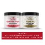 Pink Root Apple Cider Vinegar Scrub with Multani Mitti Facial Mask 100 g