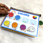 ADI-THETODDLERHOUSE - Tiny Buddy Preschool Busy book Toddler Activities, Preschool Learning Montessori Book for kids, 20 in 1 activity book for kids 2 3 Years Old, Water and Tear Proof, Activity Binder with 90 + Cutouts
