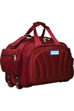 NHQ Fashion Red Polyester Travel Strolley Duffel Bag 50L