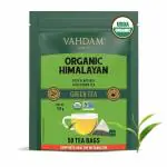 VAHDAM Organic Pure Himalayan Green Tea Bags (50 Green Tea Bags) - USDA Certified Organic Detox Green Tea for Weight Loss (Slim Tea)