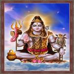 Art Factory Lord Shiva Painting with Frame Canvas 26 inch x 18 inch Painting (With Frame)