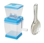 BLUE WONDER Vegetables Plastic Onion Chopper With Stainless Steel Rice Palta Spoons and (Multicolour, Pack of 2)