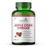 Simply Herbal Organics Apple Cider Vinegar 500mg Supplement for Weight Management | ACV Capsules, Probiotics Blend, Boost Metabolism, Belly Fat Loss- 60 Veg Capsules