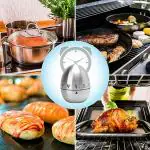 JNSM Kitchen Timer,Egg Timer,Kitchen Timers for Cooking,Egg Kitchen Timer Stainless Steel Rotating 60 Minutes Count Down Timer,No Batteries Required Timer,for Kitchen Cooking Work Learning (Kitchen Timer)