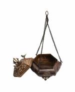 Beautiful Copper & Brass Hanging Tibetan Temple Incense Burner By KALARAMBH