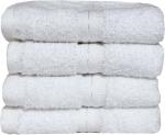 Bath On 100% Cotton 350 GSM Face Towel Set( 4 Piece, White)