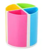 Kebica Stationery Multicolor Acrylic 4 Compartments Pen Stand
