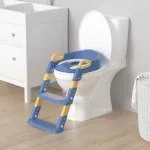 Little Olive Anti-Slip Training Toilet Seat for Kids (1-3years) with Ladder, Ideal for Safe Training Potty Seat (Blue)
