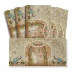 Fonsie Wedding couple design cash envelopes for gifting money on wedding gift, baby shower gift, shagun, family gatherings with name space cream pack of 30.