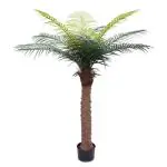 ARICK DECOR Artificial Real Tuch Plam Tree - Artificial Plants for Home Decor with Black Pot (5 Feet, Green, 1 Piece)