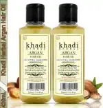 Khadi Herbal Hair Oil, Argan Hair Oil For Shiny Nourished Hair (Pack Of-2)