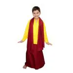 KAKU FANCY DRESSES Buddha Fancy Dress Costume/Shaolin Costume For Kids/Tibetan Monk Costume -Yellow, 14-17 Years, For Boys