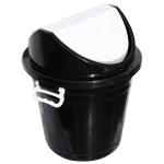 Kuber Industries Swing Lid Plastic Dustbin|Dustbin for Home, Office, Factory|Capicity 30 Liters|Big Dustbin (Black)