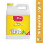 CLORENZ Dishwash Liquid Gel 5 Litre |Lemon Fresh| Leaves No Residue | Lemon Fragrance | Grease Cleaner For All Utensils |