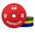 MAPACHE Color Rubber Bumper Free weight 2.0, (20kg x 2) Weightlifting Gym Olympic Barbell 2inch/50mm Weight Plate ((20kg Pair))