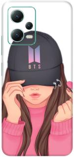 Coverooz Redmi Note 12 5G Premium Vinyl Mobile Skin (Multicolor BTS Fan Girl)