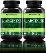 Naturewell L-Arginine 1000Mg Capsules Per Serving, L Arginine Supplement, 60 Capsules Each (Pack Of 2)