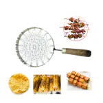 ANSHEZ Mini Tandoor Gas Grill for Home Kitchen with Long Handle | Mini Gas, Barbeque Net Pack of 1