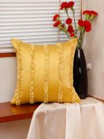 ZEBA World Cushion Cover Technique Ruffles Yellow - 16
