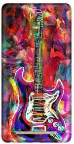 aadia Gionee Marathon M5 Plus Matte Vinyl Guitar Printed Mobile Skin Sticker with Scratch Resistant Lamination