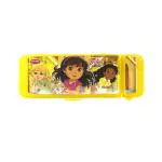 Homee Ware Dora Plastic Pencil Box/Drawing Box with in Built Sharpener & Eraser 22.5 x 3.5 cm