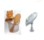 Combo multipurpose bathroom toothbrush holder& waterproof self draining soap tray