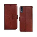 RUPELIK Motorola/ Moto E7 Power Vintage Leather flip Case Cover| Inside TPU with Card Pockets Wallet Stand Magnetic Closure 360 Degree Complete Protection Vintage Flip Cover for Motorola/ Moto E7 Power - Brown