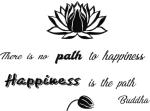 Lanstick Vinyl Multicolor Buddha Quotes With A Flower Image Self Adhesive Wall Sticker24 inch