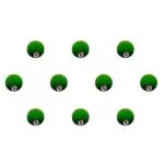 Comet Busters Green Stone Bindi For Women