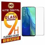 Kite Digital Oppo Reno 2 / Reno 2F / Reno 2Z / Reno 5 Lite Transparent Tempered Glass Screen Protector with Full Screen Coverage [Except Edges] and Easy Installation Kit