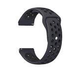 JOBINKA (Nike 20mm Button Strap Black(Dot Black) Silicone 20mm Watch Strap Suitable For Samsung Galaxy Active 2, Amazfit Bip/Amazfit Bip Lite/Amazfit Gts/Amazfit Gtr 42mm/Galaxy 42mm/Samsung Gear S2 Classic /Galaxy Active Suitable For All 20mm Watches