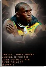 Surmul Multicolor Sunboard Medium Usain Bolt Quotes Poster Wall Removable Sticker