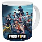 blinkNshop FreeFire Cartoon Printed Ceramic Coffee Mug 325 ML White Best Gift for Birthdays Kids, Friends