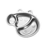 Weshopaholic Stainless Steel Peppa Pig 3 Compartments Dinner Dish for Baby- Toddler- Kids Eating