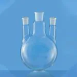 ABGIL Borosilicate Glass Round Bottom Flask 3 Neck Angle and Parallel Neck 100ml Capacity
