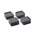 TENEZA Heavy Duty Fridge Stand Multipurpose Stand for Furniture, Washing Machine, Cupboard, Single Door, Double Door Refrigerator, Sofa Base Stand - Set of 4 Pcs (Square Multipurpose)