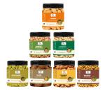 HUNGRY HARVEST Dry Fruits Combo Pack of Almonds, Cashews, Pistachios, Figs, Walnuts, Apricot and Green Raisins 250 Grams Each| Total Weight 1.75 Kg| Jar Pack|