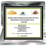 MGBN Gelatin With Sandalwood Powder Mix 2 In 1 Use For Face Mask, Hair Removal Skin Care 150 gm