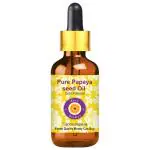 Deve Herbes Pure Papaya seed Oil (Carica papaya) with Glass Dropper Natural Therapeutic Grade Cold Pressed 10ml